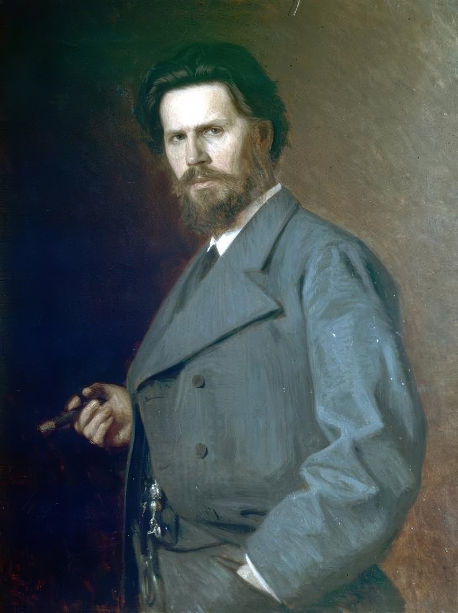 Porträtt av I. Kramskoy av Nikolai Yaroshenko