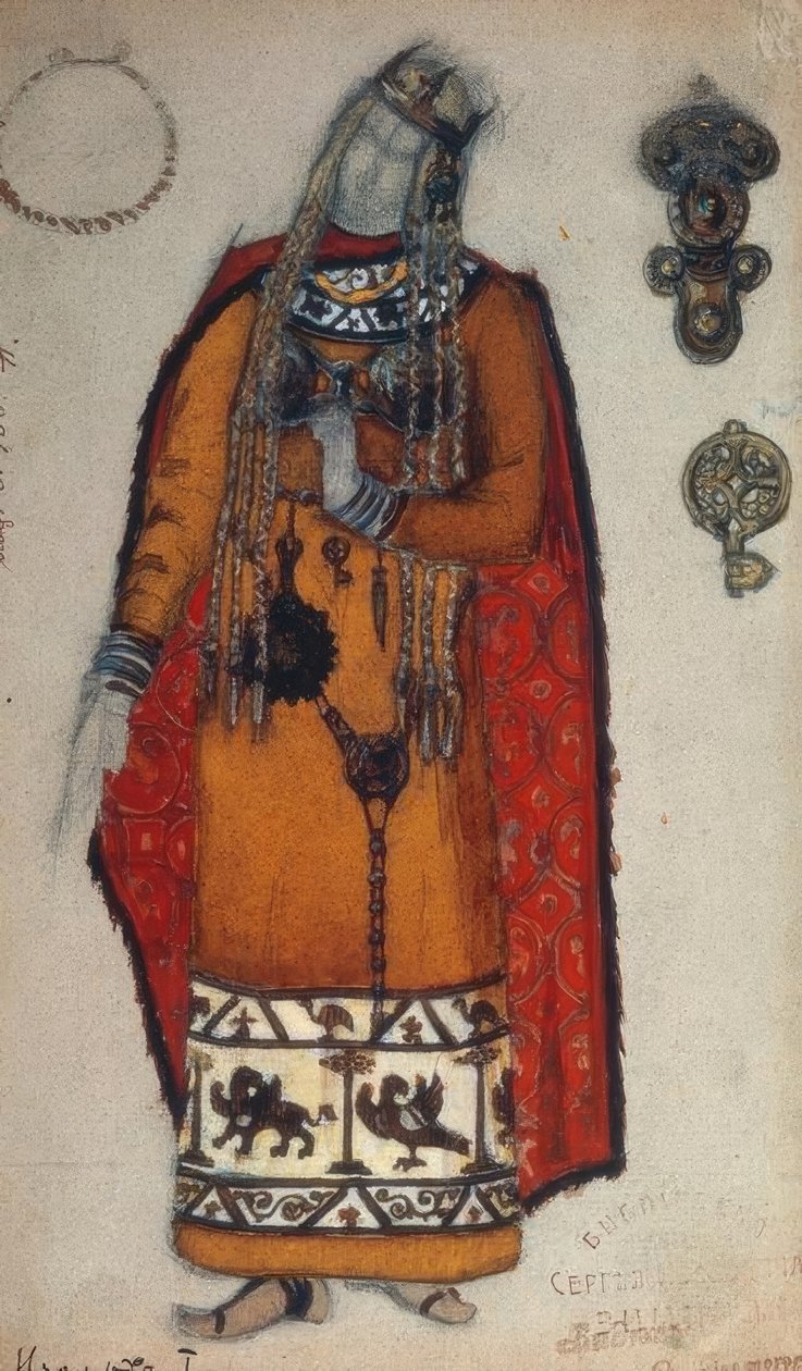 Wagner, Isolde / Figurine von Roerich av Nikolai Konstantinowitsch Roerich