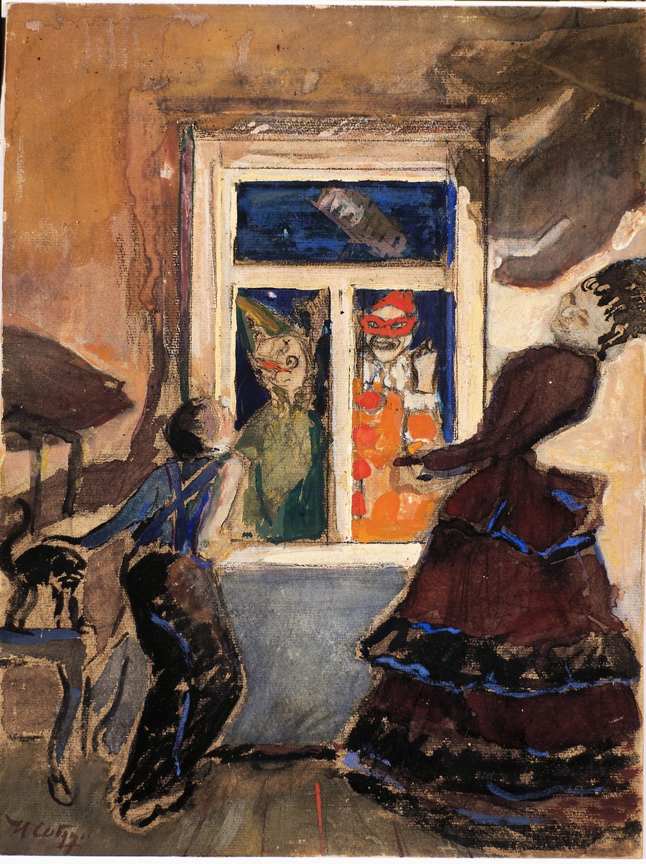 Mummers, 1908. av Nikolaj Nikolaevic Sapunov