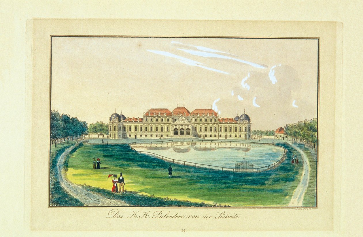 Upper Belvedere från söder av Nikolaus Reim