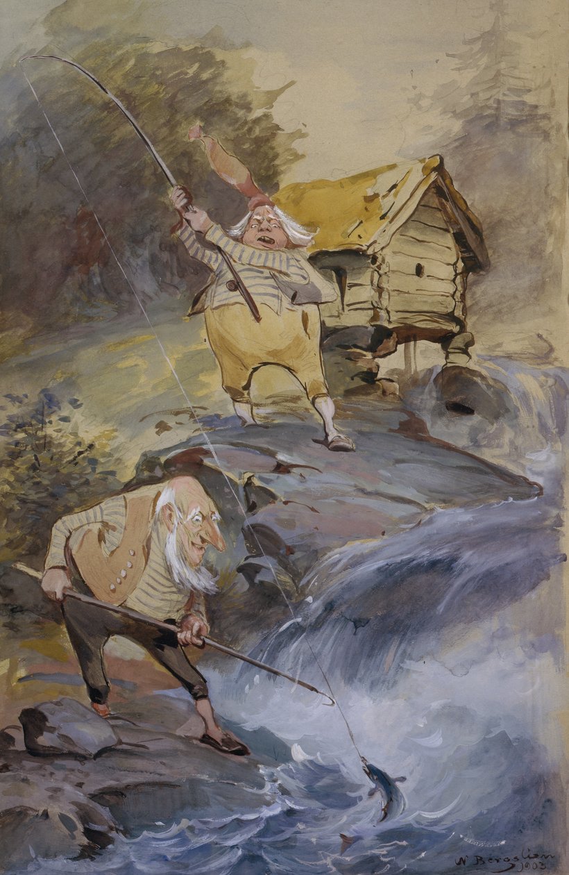 Fiskelycka av Nils Bergslien