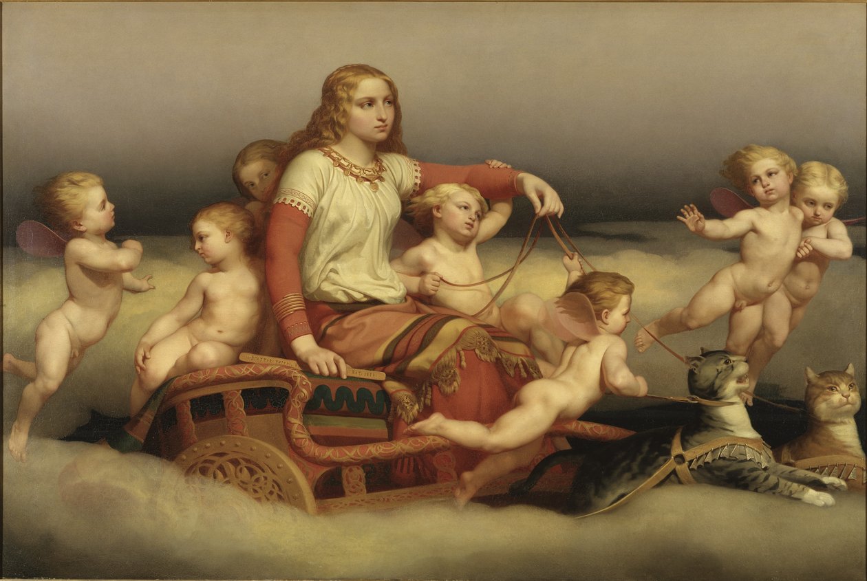 Freja söker sin man, 1852 av Nils Blommer