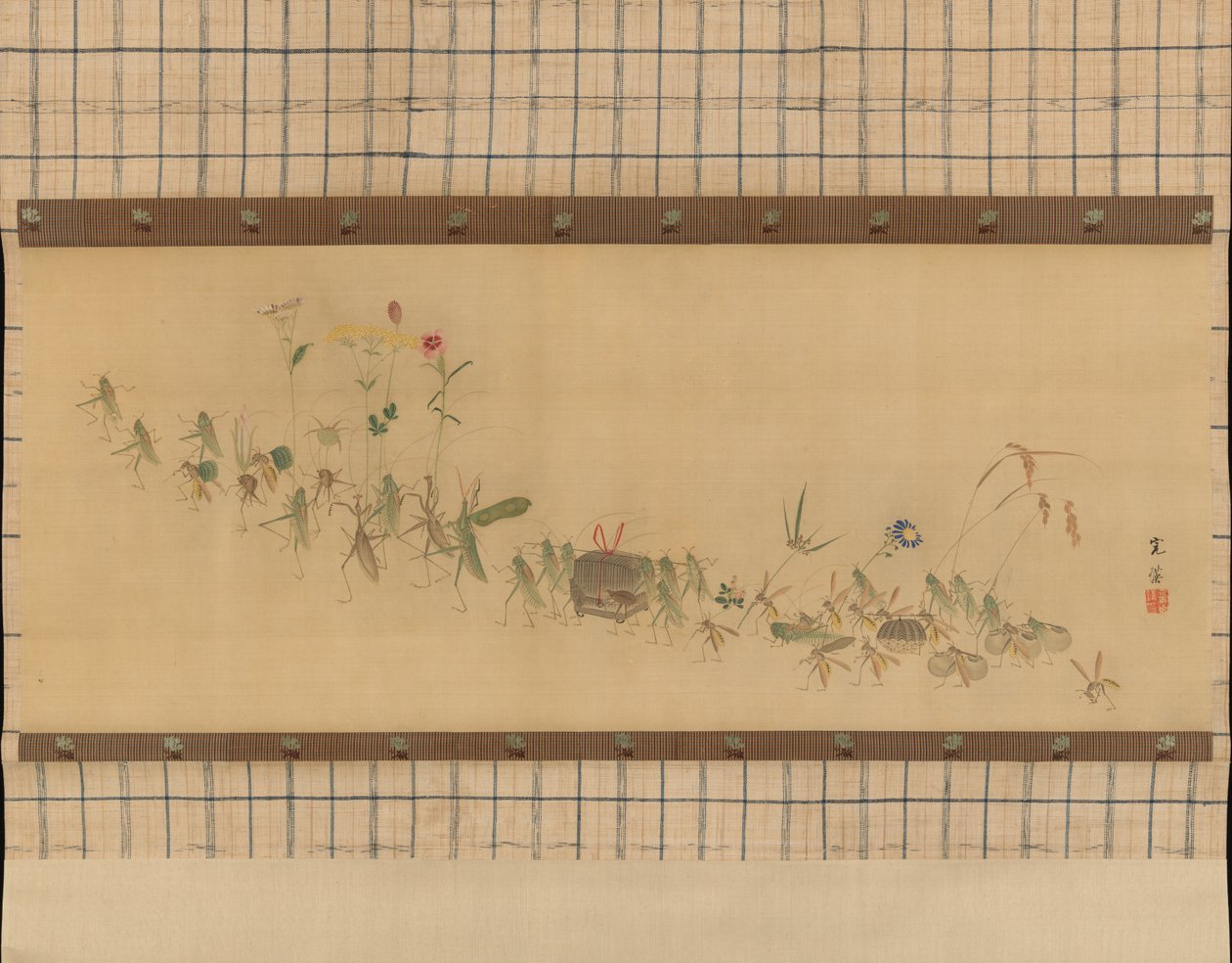 Procession av insekter, 1800-talet. av Nishiyama Kan