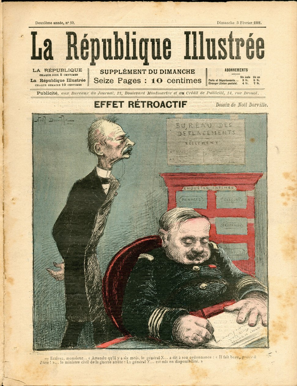 Omslag till ""Republique illustree"" av Noel Dorville