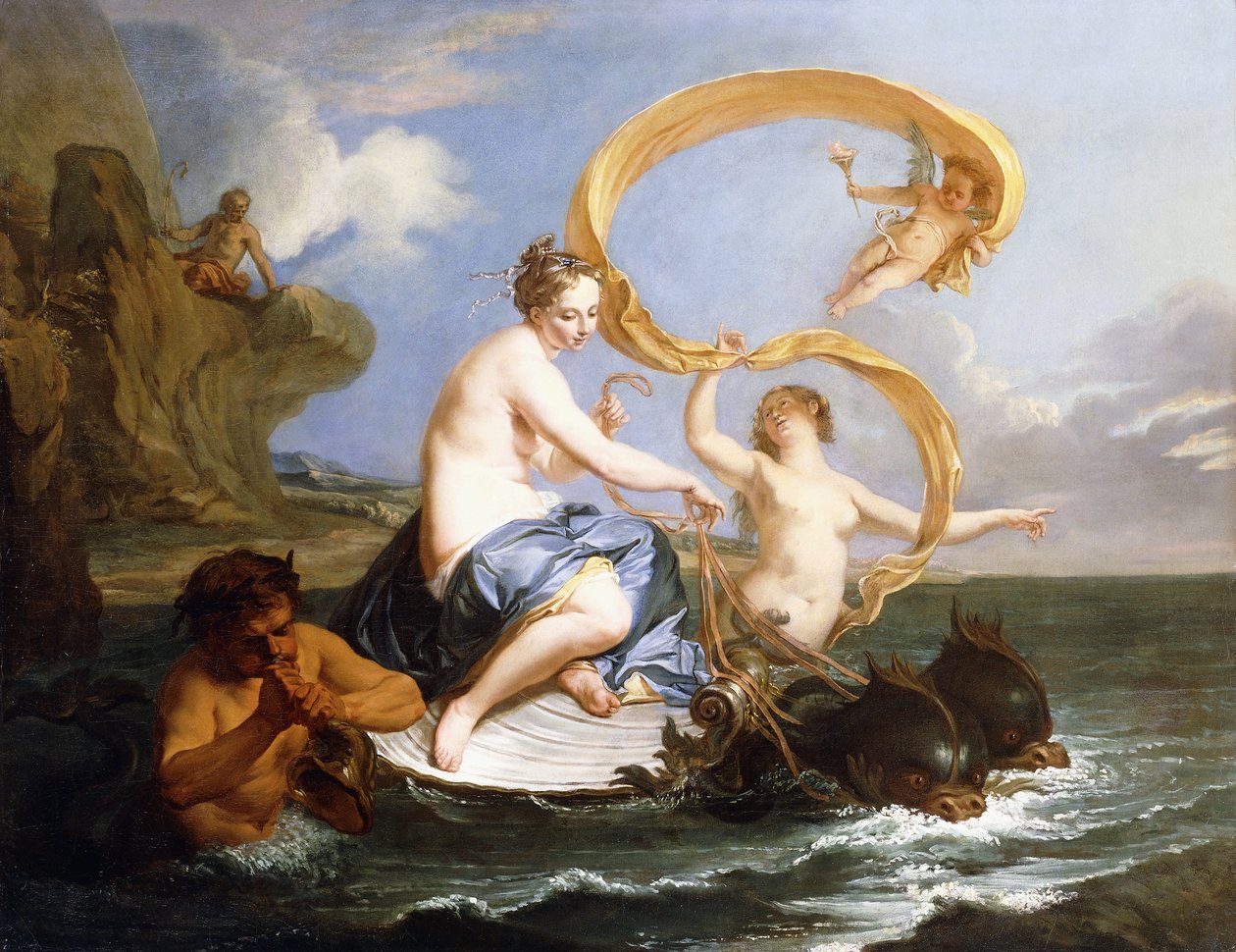 Galateas triumf, ca 1727 av Noel Nicholas Coypel