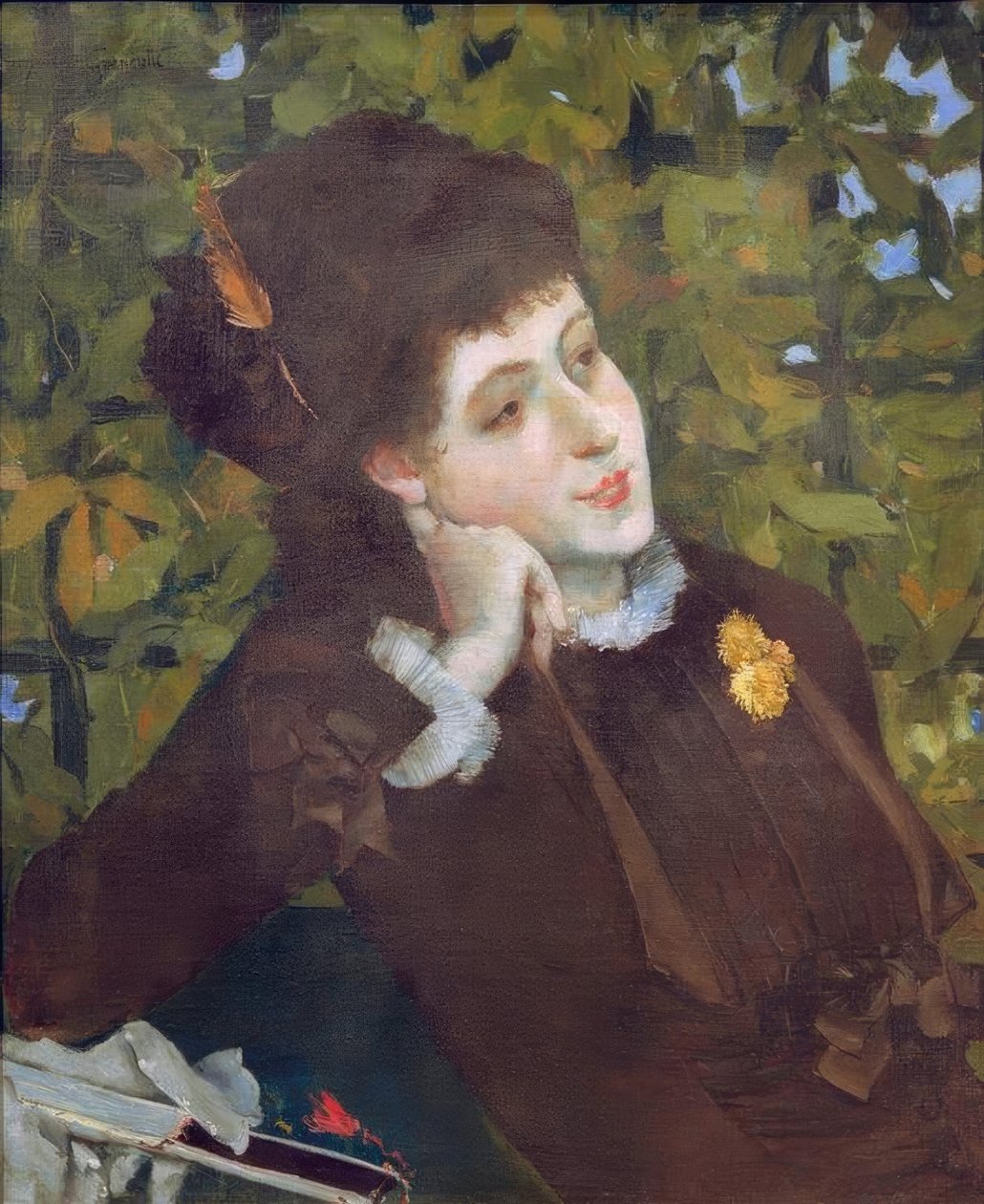 Porträtt av en kvinna (Berthe Morisot) av Norbert Goeneutte