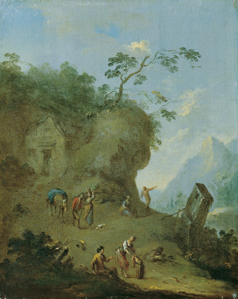 Hydda på en skogshöjd av Norbert Grund