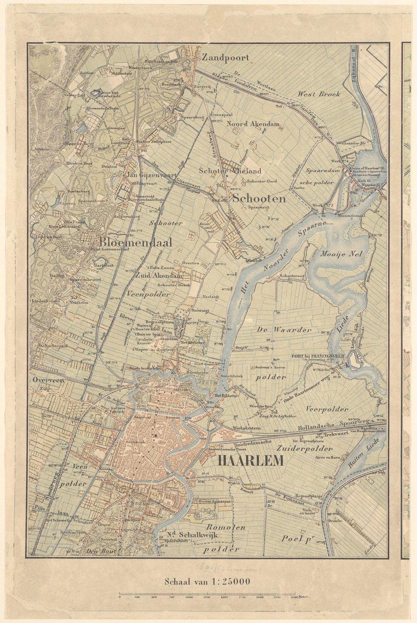 Map of Haarlem and surroundings av North Holland Archives