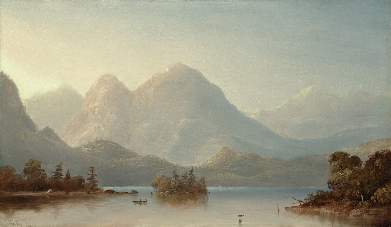En utsikt över Columbia River, Oregon, 1871 av Norton Bush