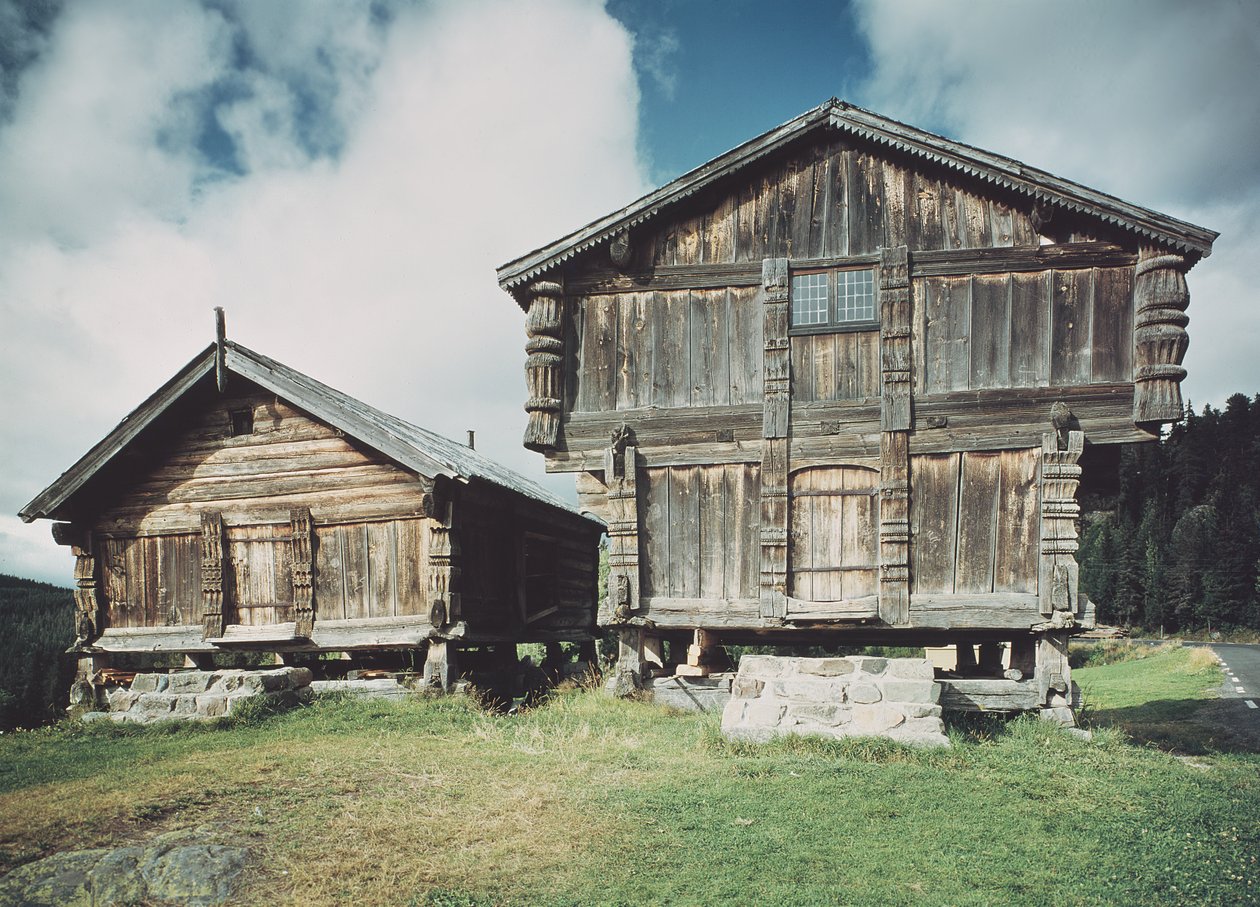 Bondehus, byggda c.1712 av Norwegian School