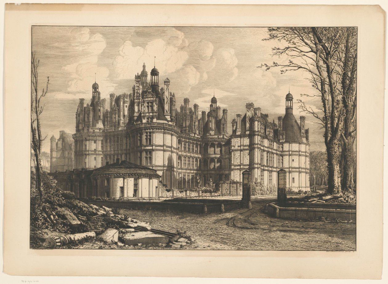 Utsikt över ett slott av Octave Guillaume de Rochebrune