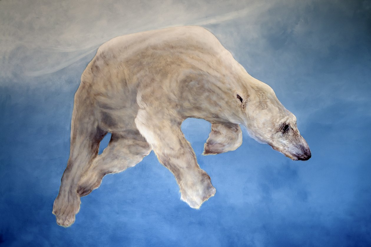 Ursus maritimus 2 (akryl på gessoat linne) av Odile Kidd