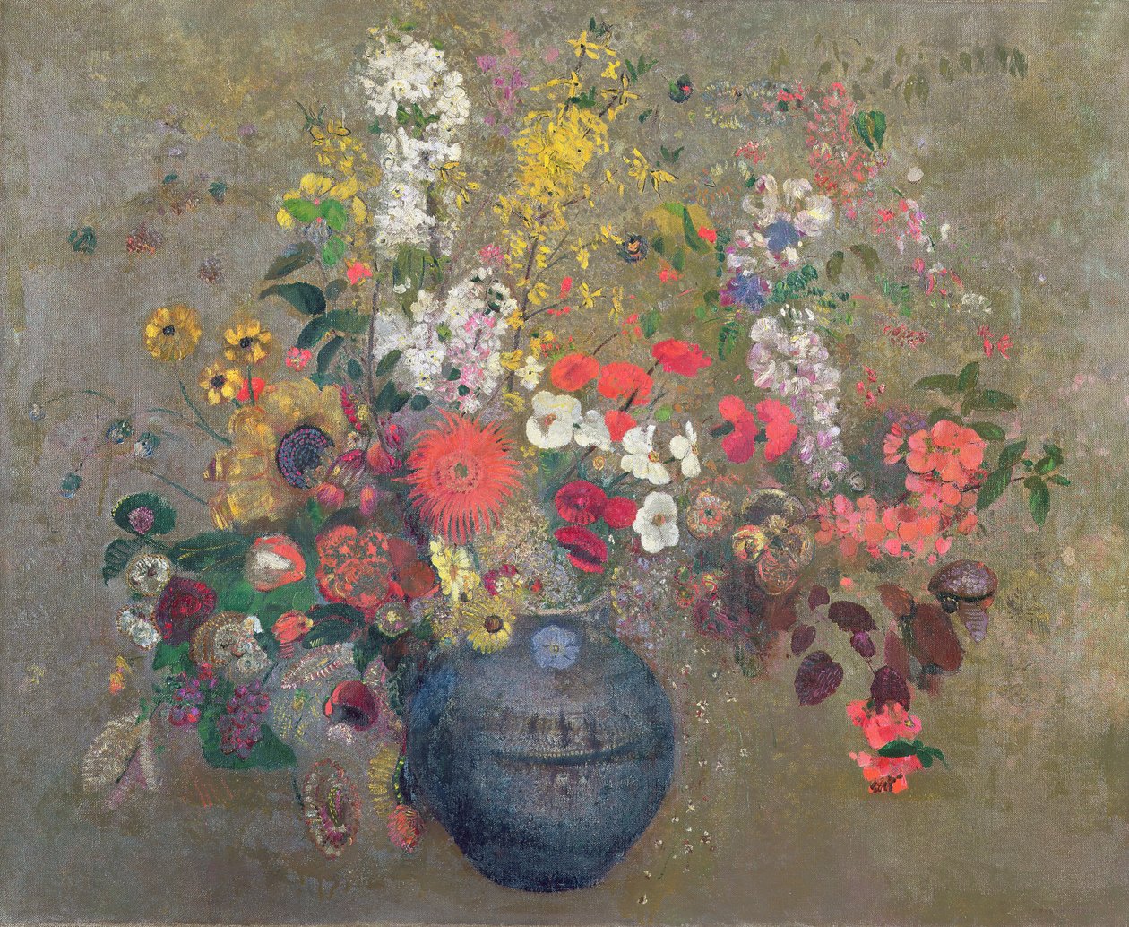 Blommor, 1909 av Odilon Redon
