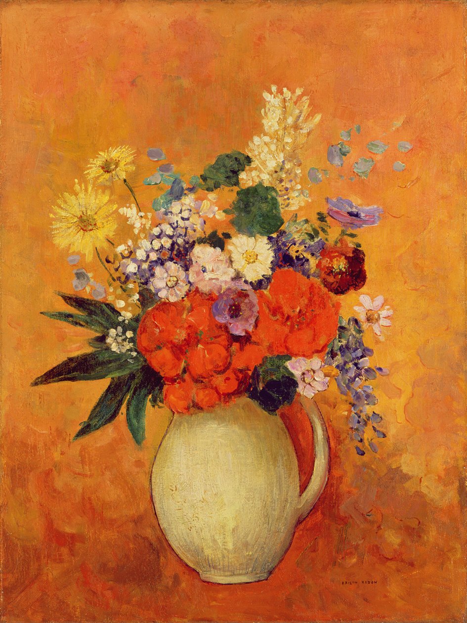 Blommor, 1910 av Odilon Redon