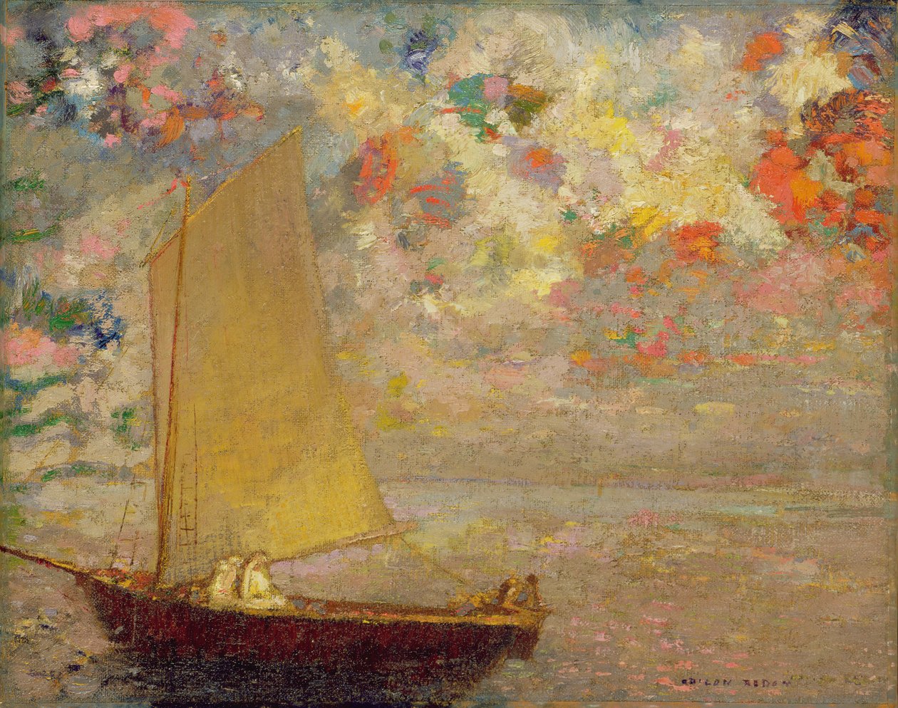 Segelbåt, 1905 av Odilon Redon
