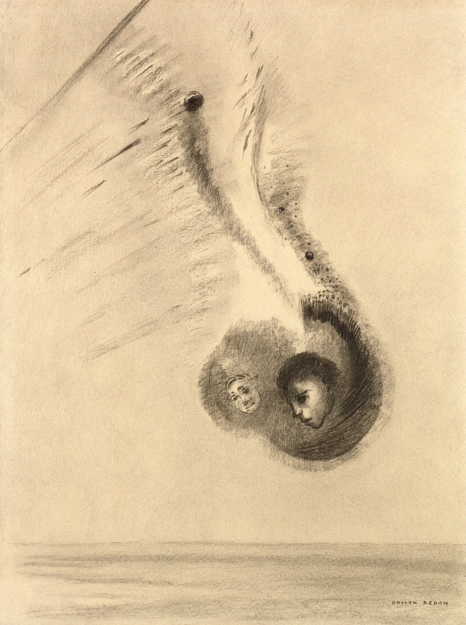 Sciapods (träkol) av Odilon Redon