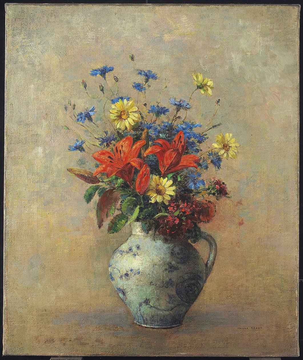 Vas med blommor, ca 1915 av Odilon Redon