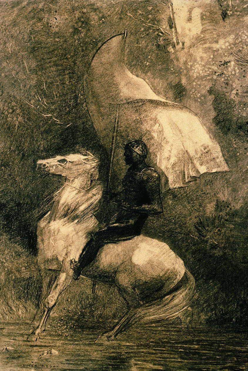 En riddare, ca 1885 av Odilon Redon