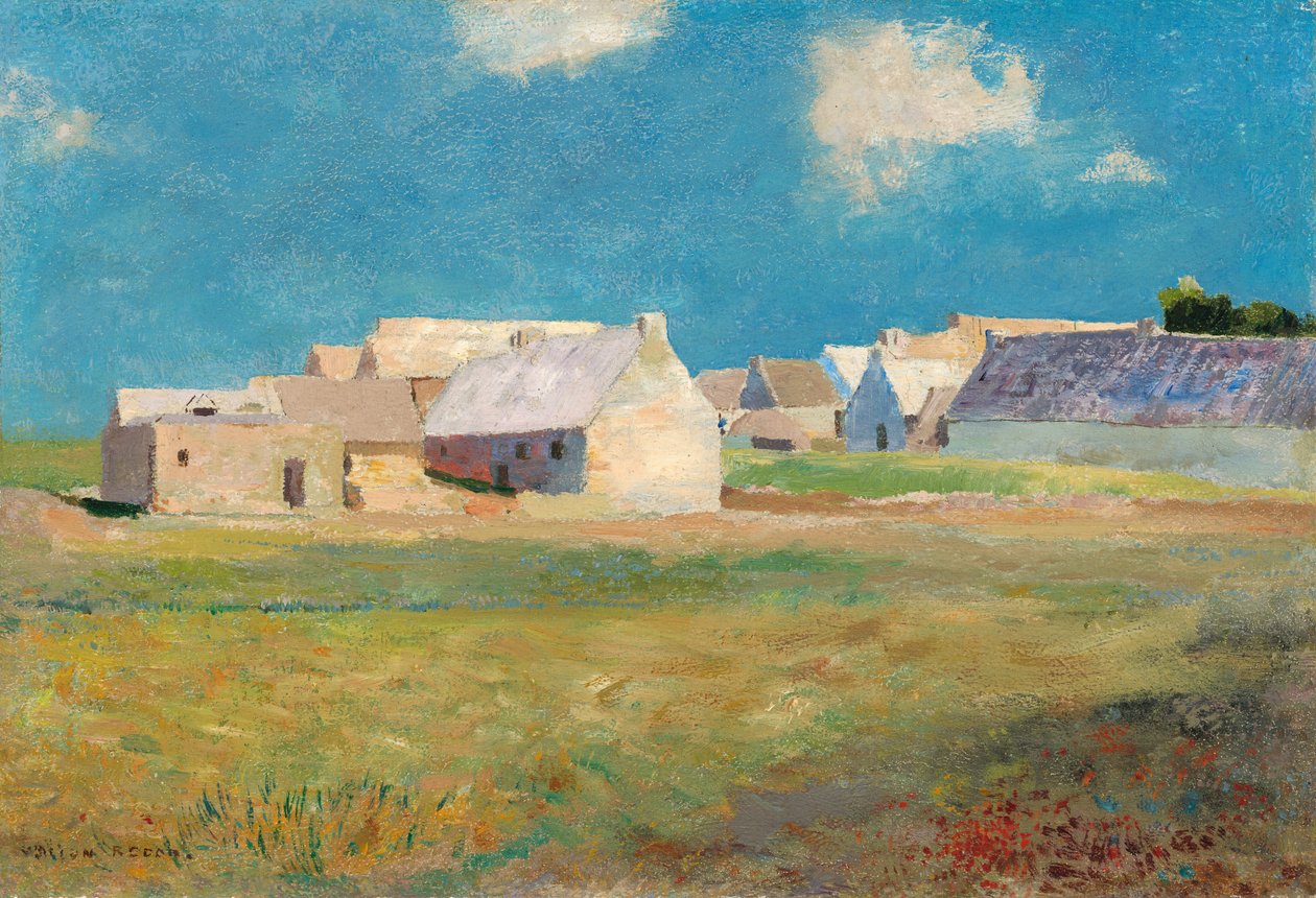 Breton Village, ca. 1890. av Odilon Redon