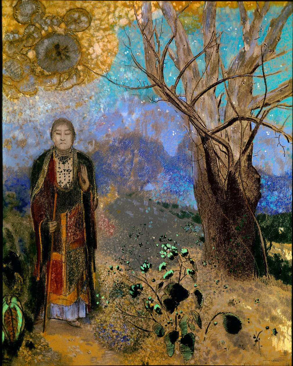 Buddha (olja på duk av Odilon Redon