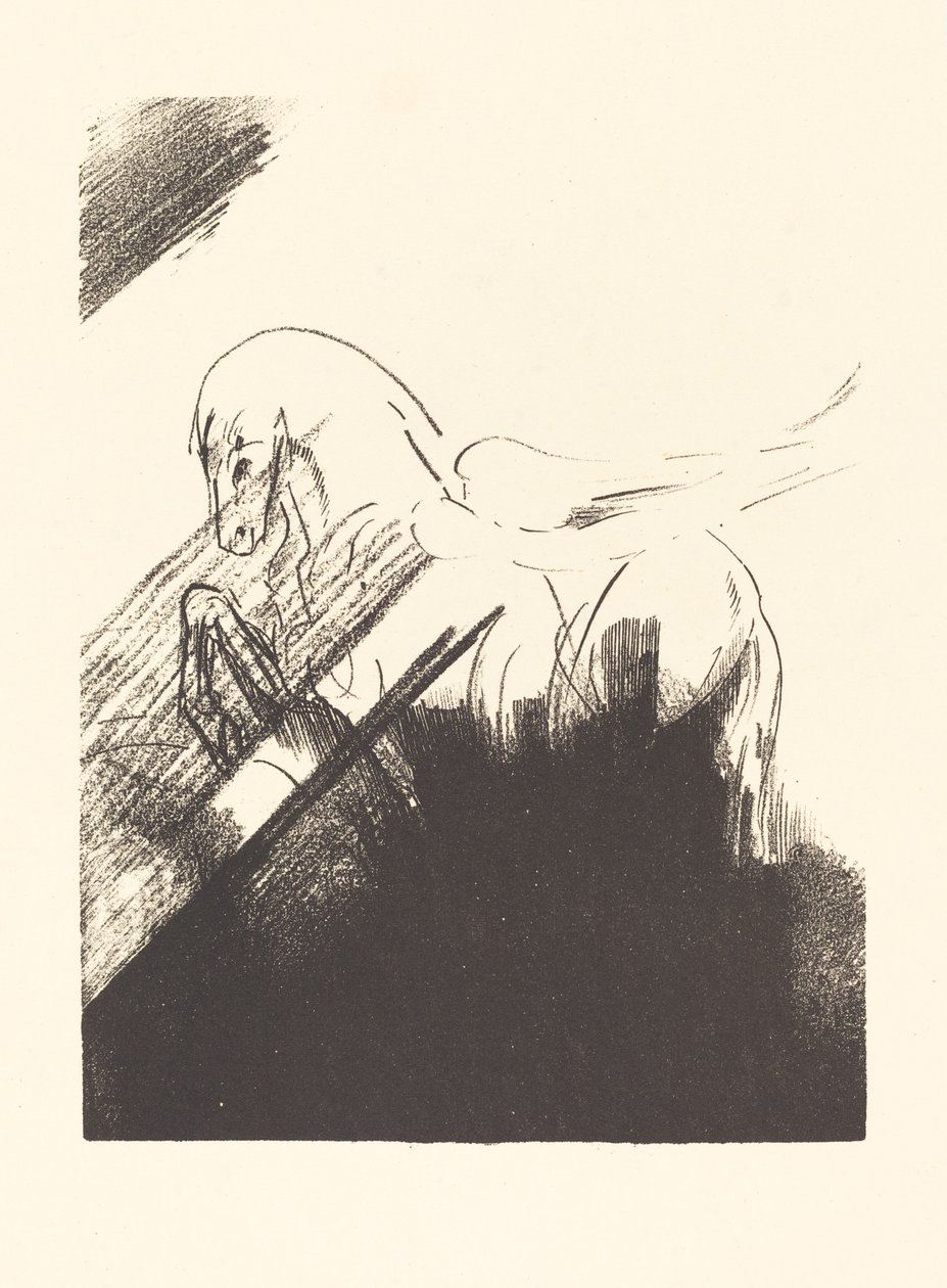 Cheval aile (vingad häst) av Odilon Redon