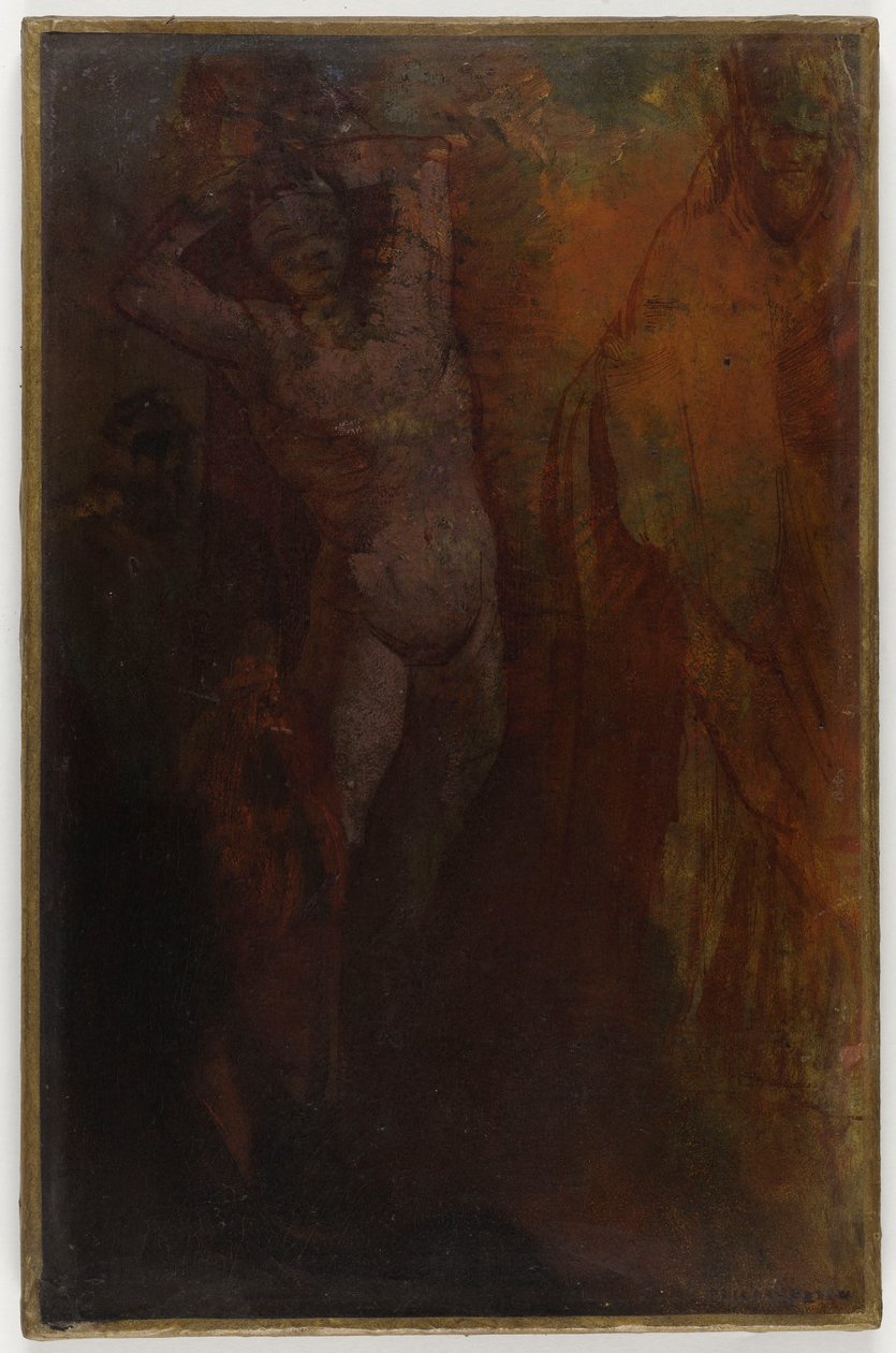 Franska: Composition à trois personnages (Flagellation) av Odilon Redon