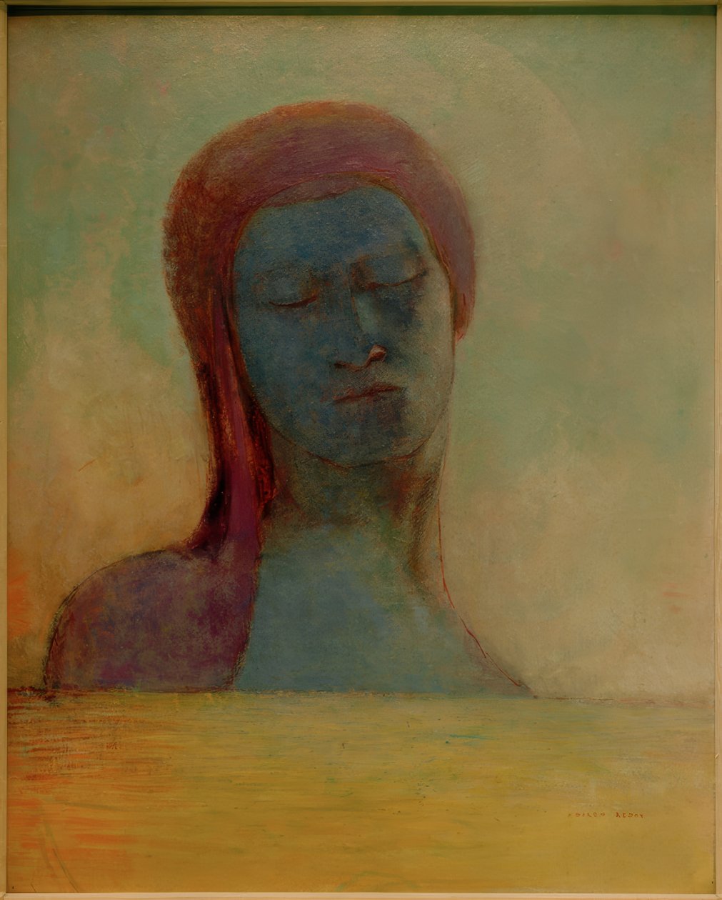 Stängda ögon av Odilon Redon