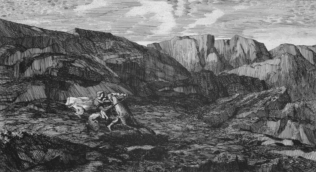 Häst och ryttare av Odilon Redon