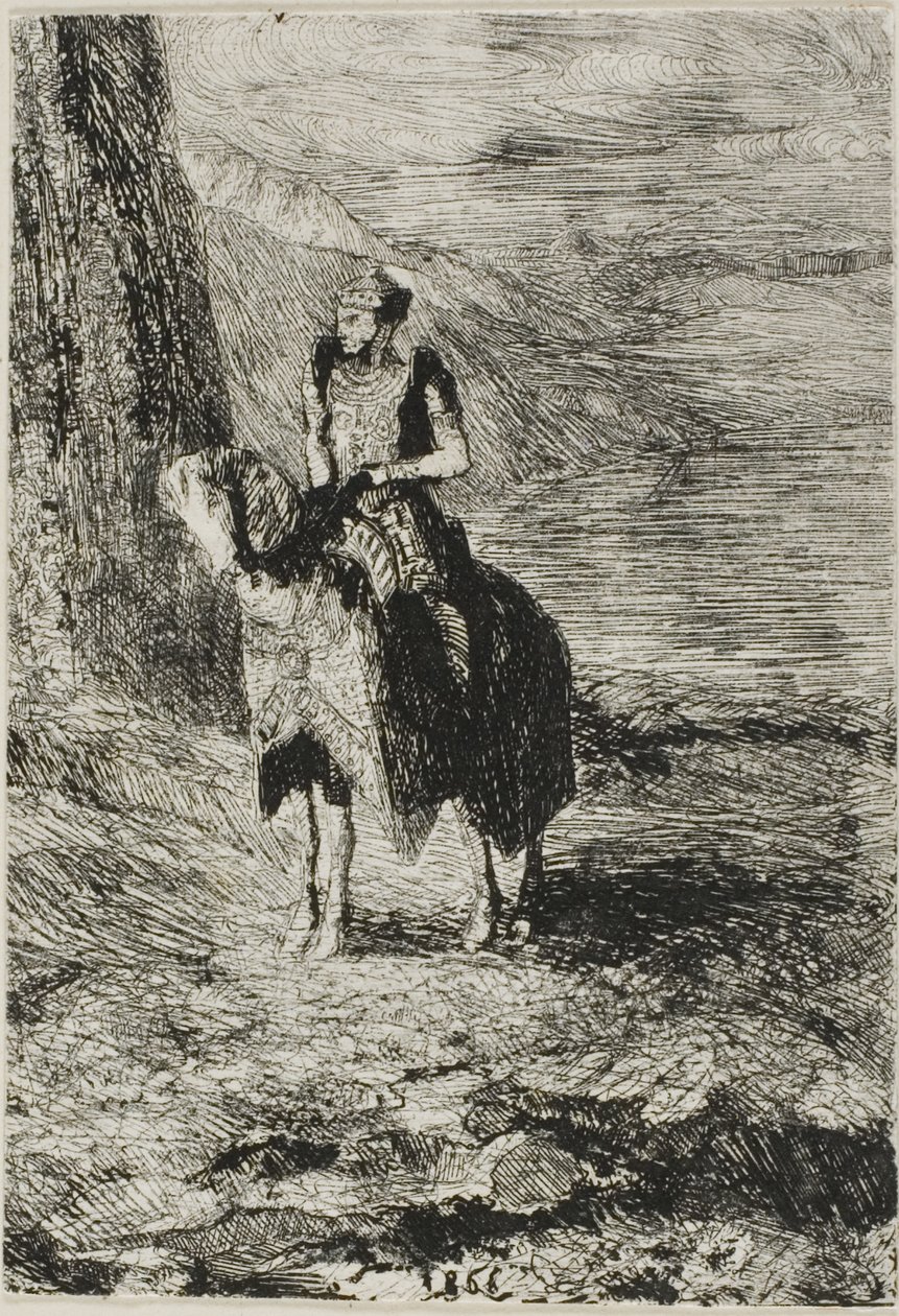 Ryttare som väntar av Odilon Redon