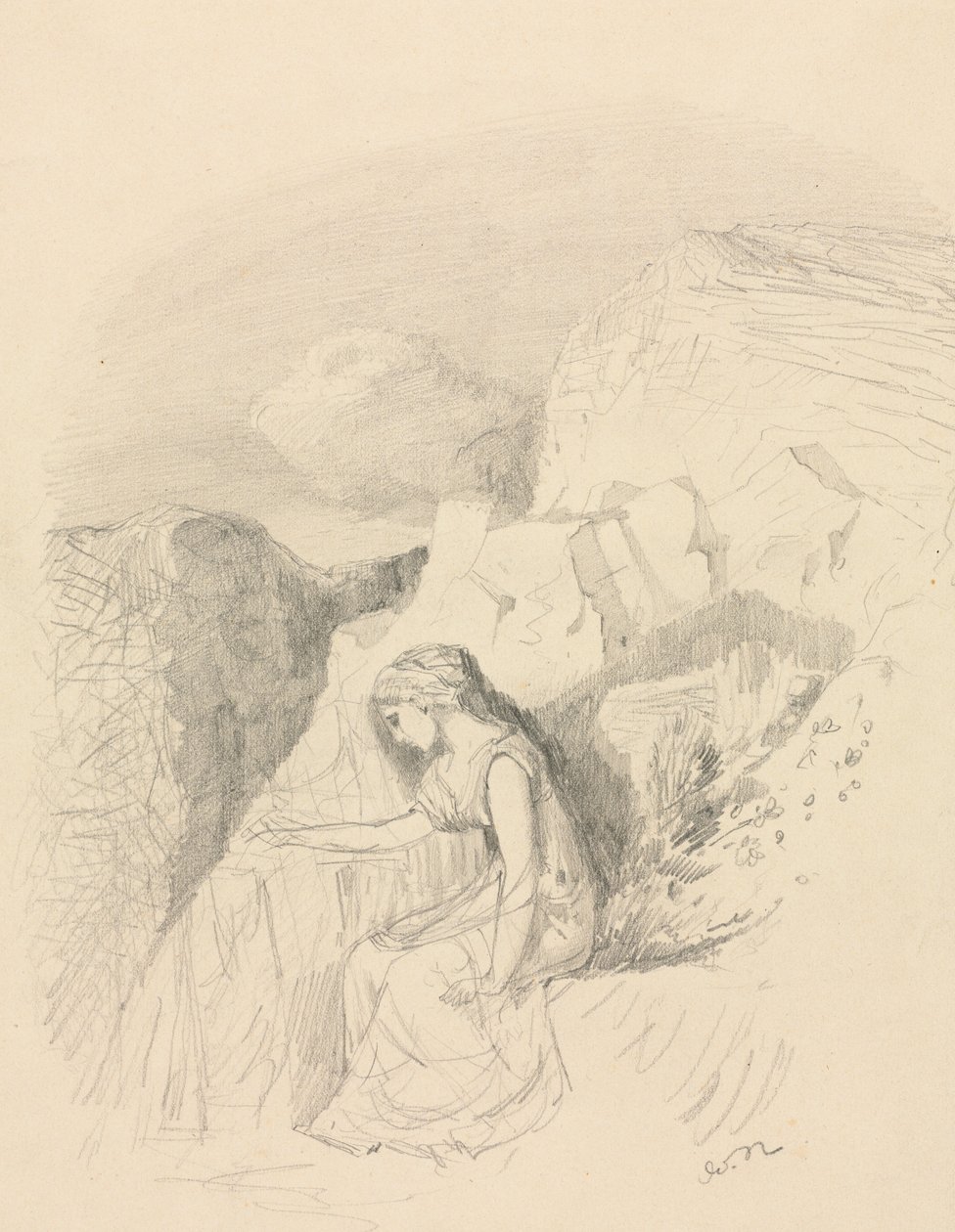 Melankoli, c. 1868. av Odilon Redon
