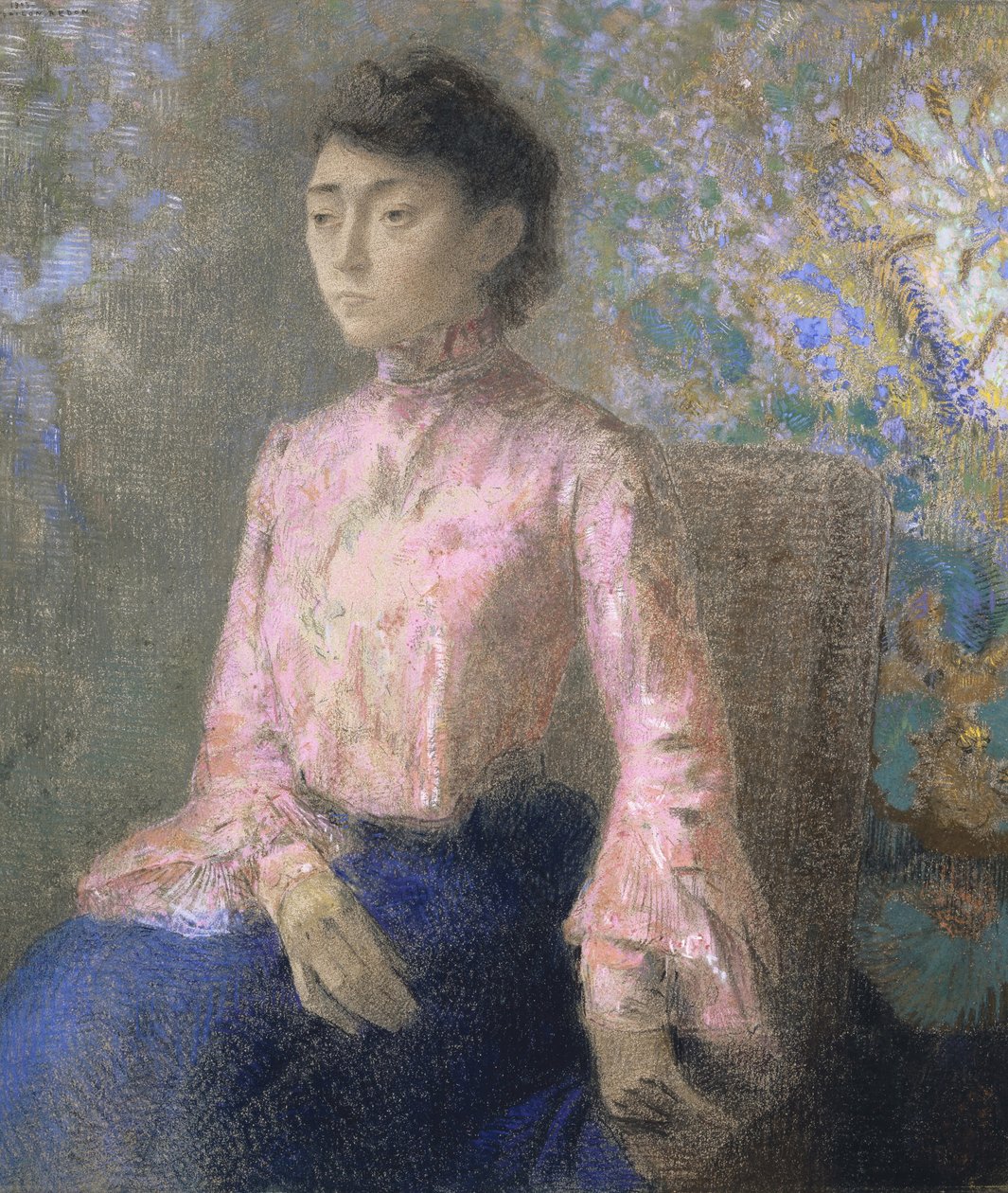 Porträtt av Miss Jeanne Chain, 1903 av Odilon Redon
