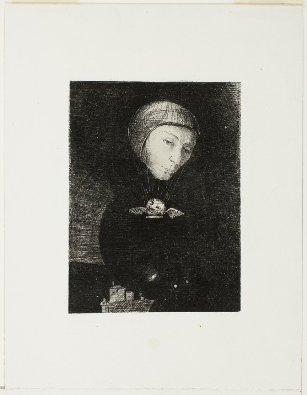 Sad Ascent, tallrik nio från In Dreams av Odilon Redon