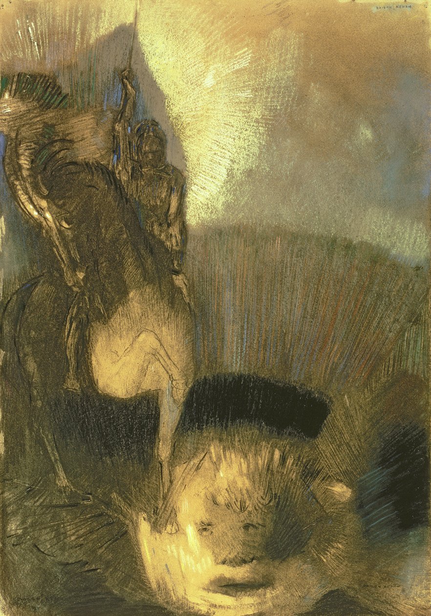 St. George, ca 1905 (pastell på papper) av Odilon Redon