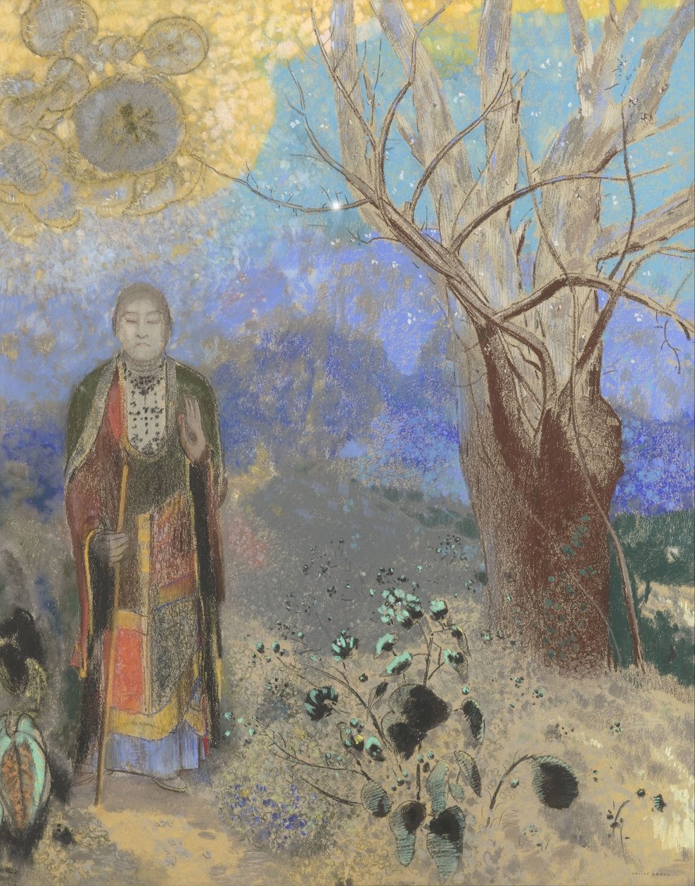 Buddha, 1906-1907 av Odilon Redon