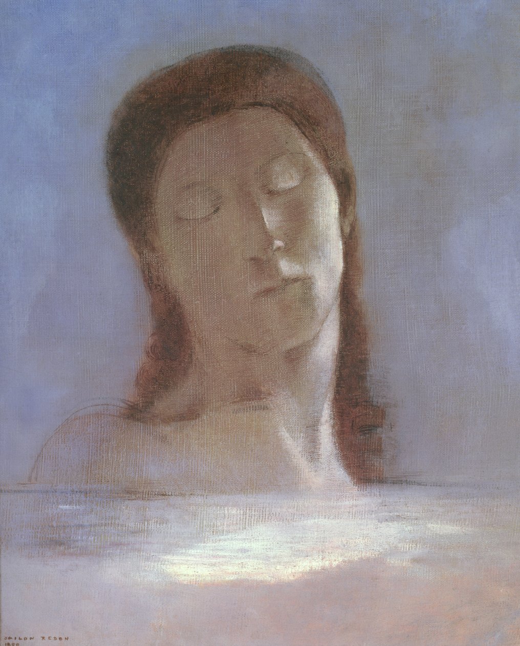 De stängda ögonen av Odilon Redon