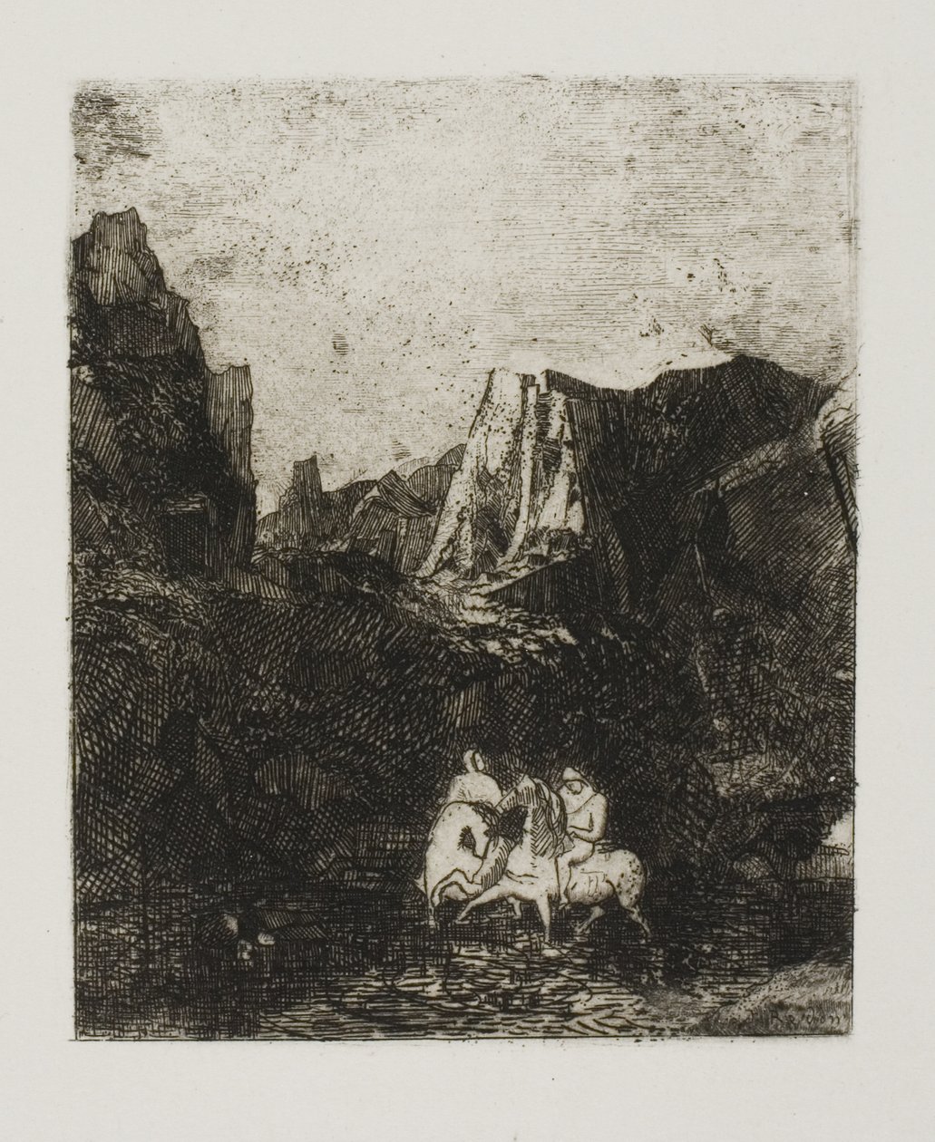 De två små ryttarna av Odilon Redon