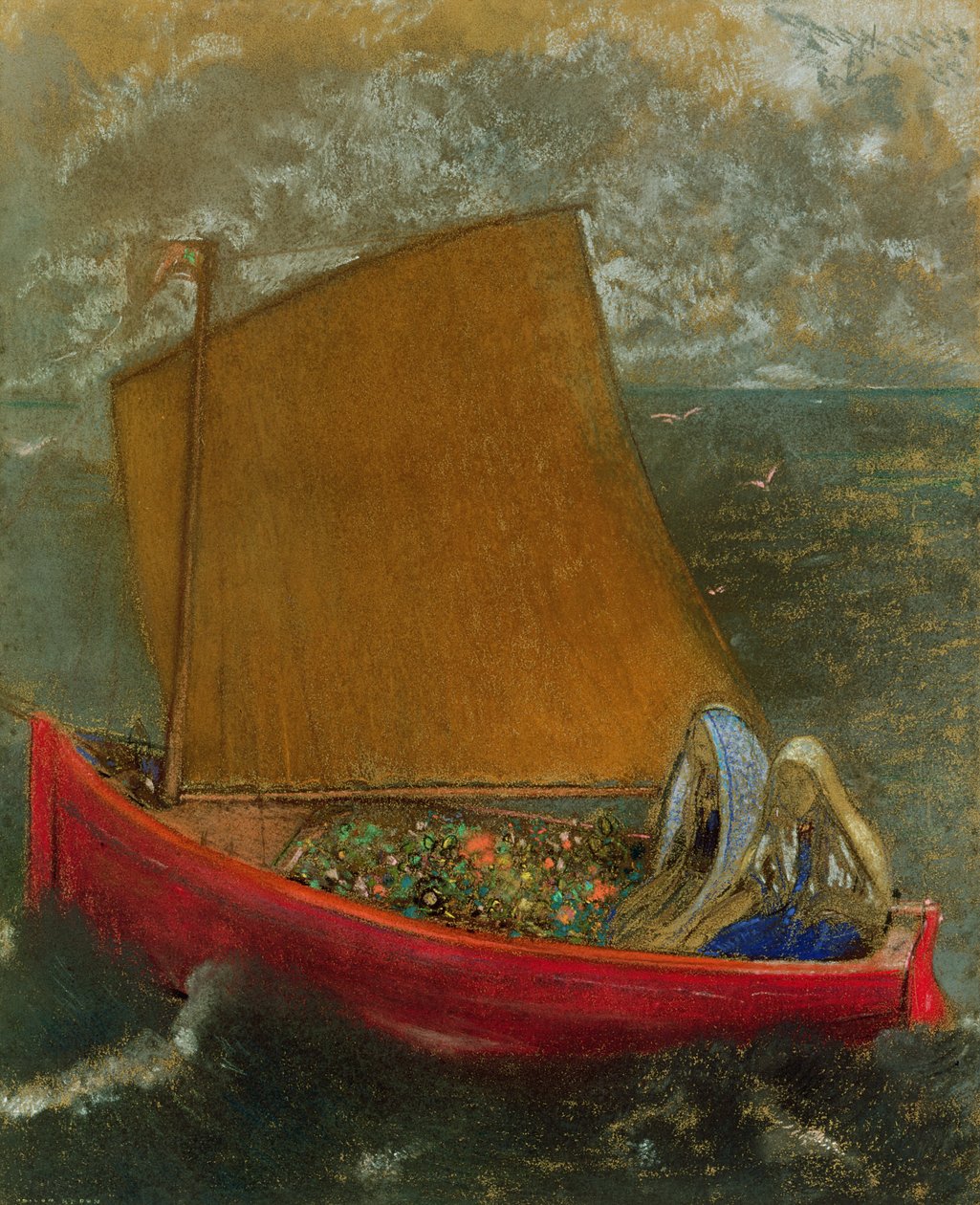 The Yellow Sail, ca 1905 (pastell på papper) av Odilon Redon