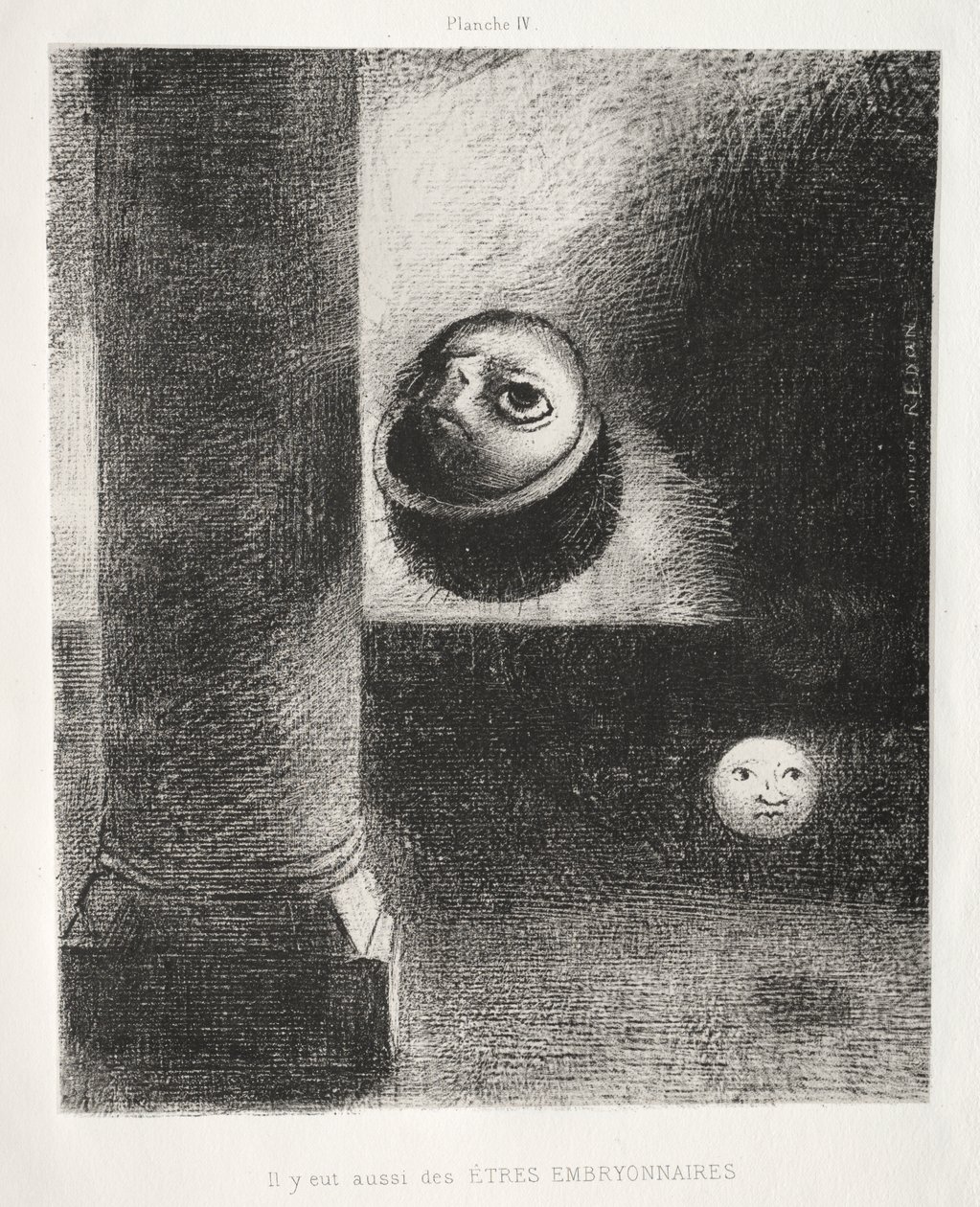 Det fanns också embryonala varelser av Odilon Redon