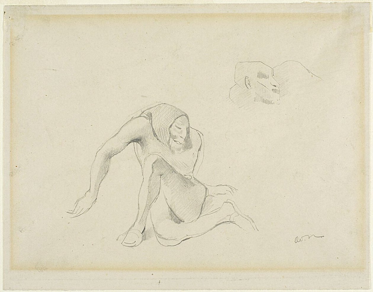 Två groteska figurer av Odilon Redon