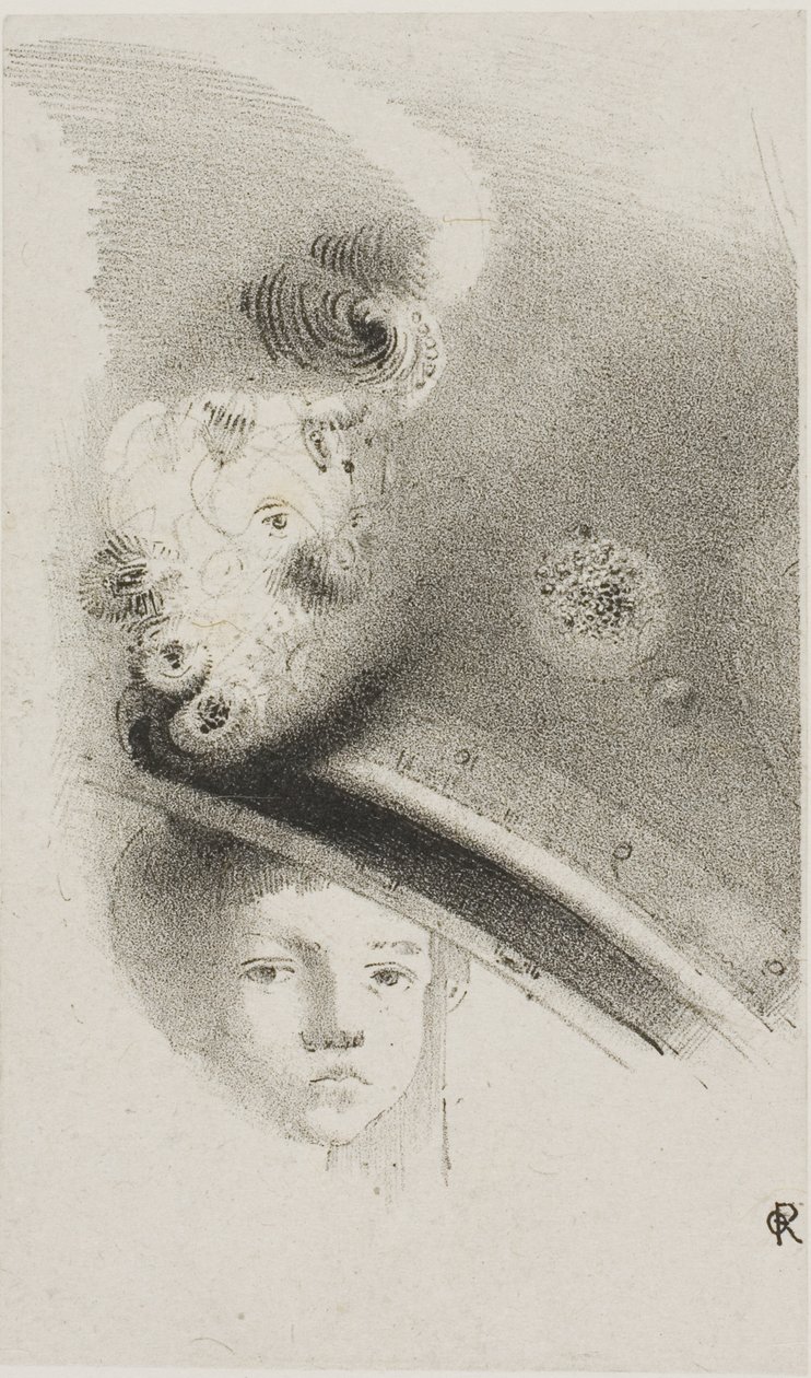 Untitled Trial Lithograph av Odilon Redon