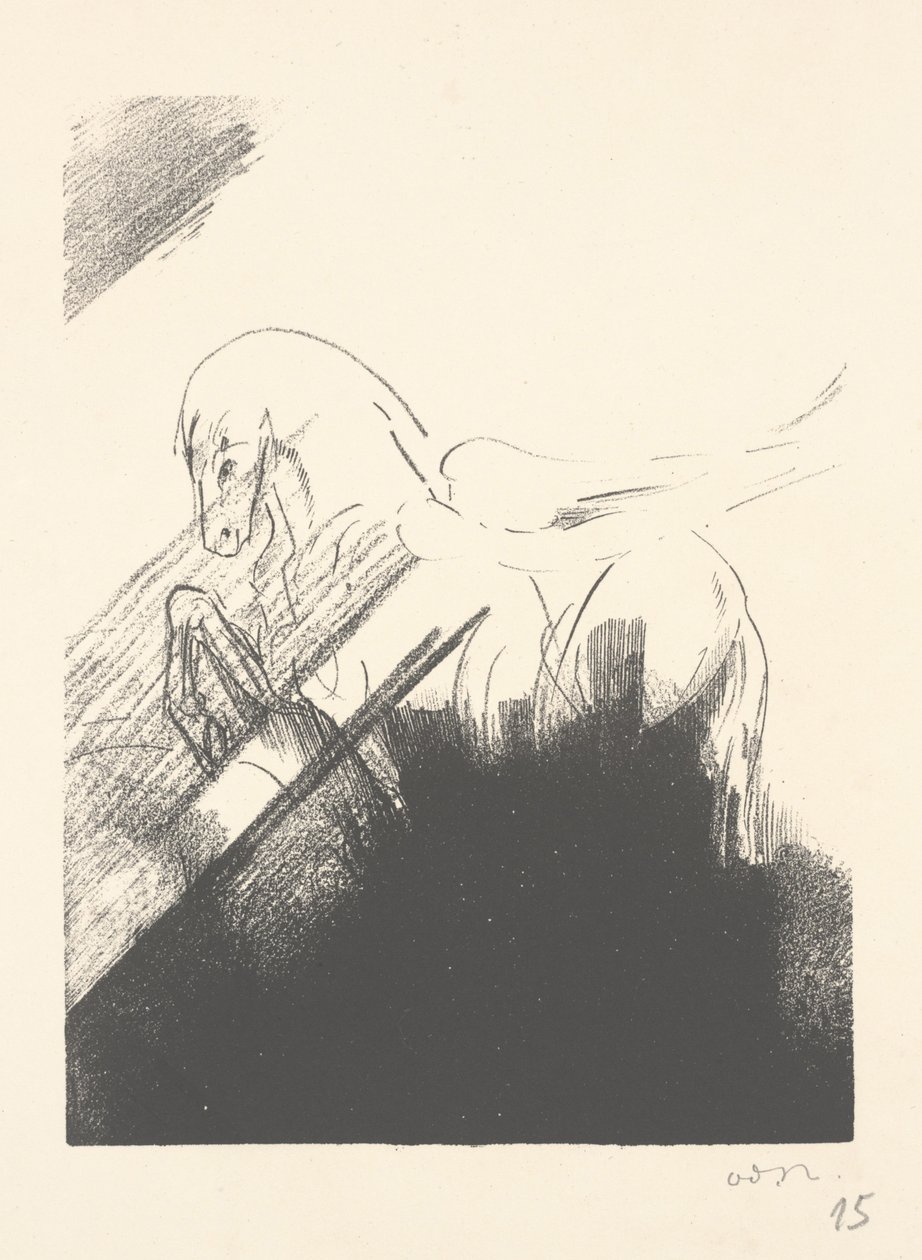Bevingad häst av Odilon Redon