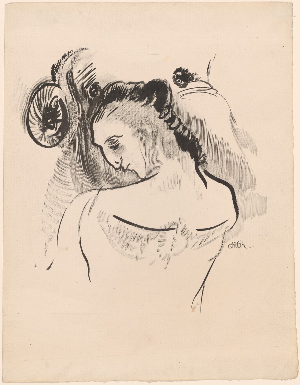 Ung man av Odilon Redon