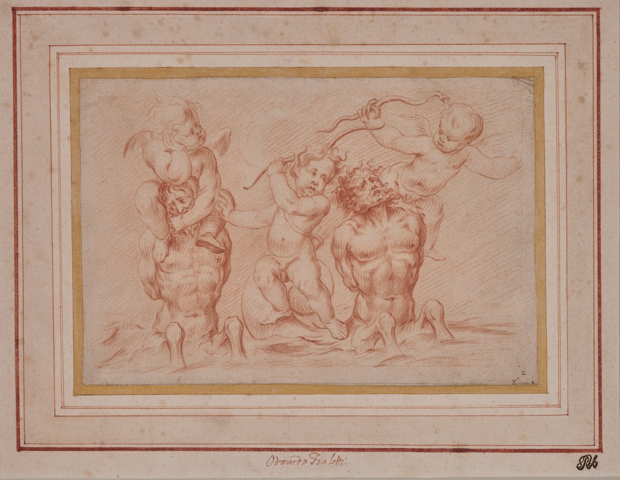 Tritons och Putti av Odoardo Fialetti