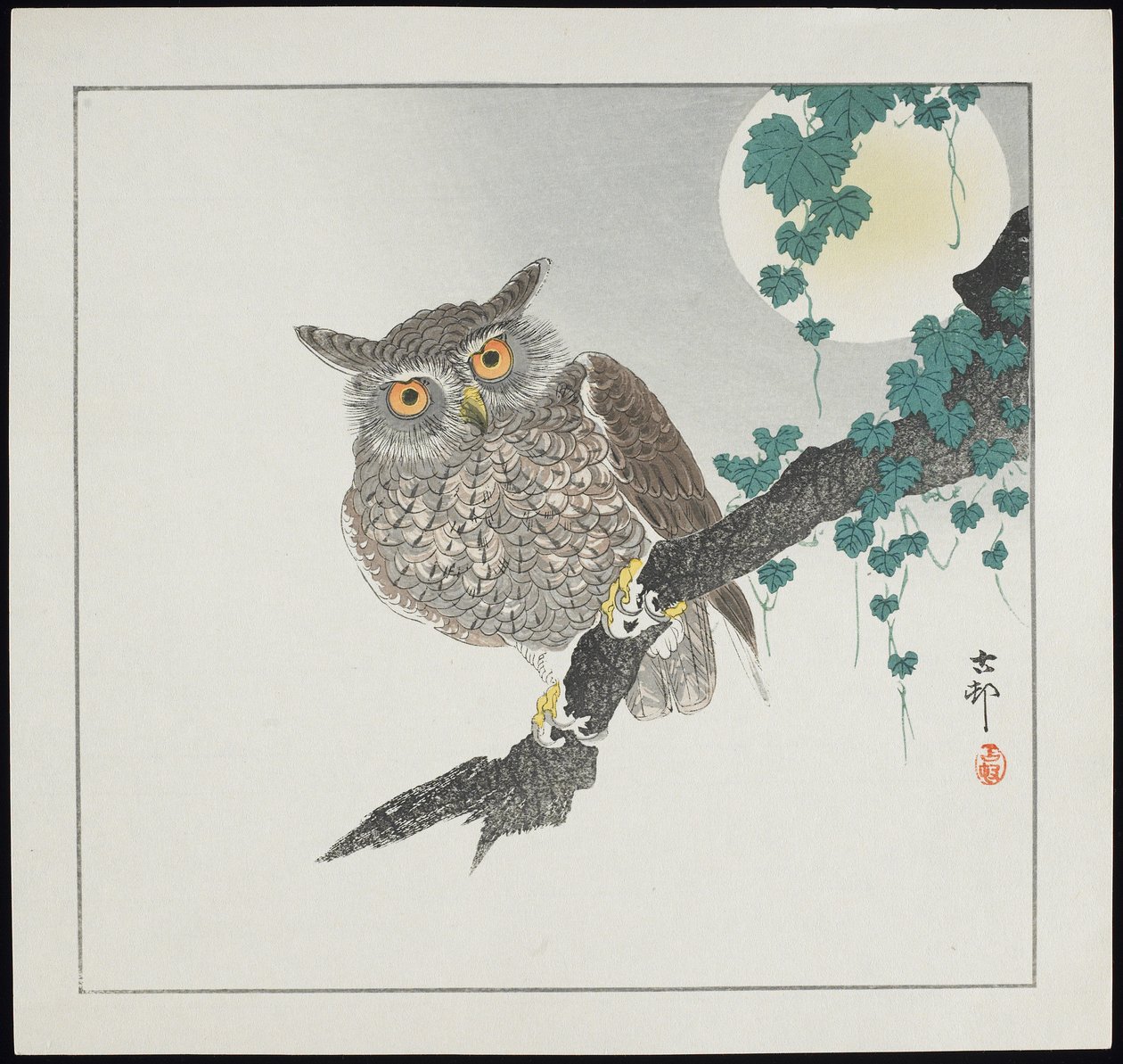 Uggla, före 1912 av Ohara Koson
