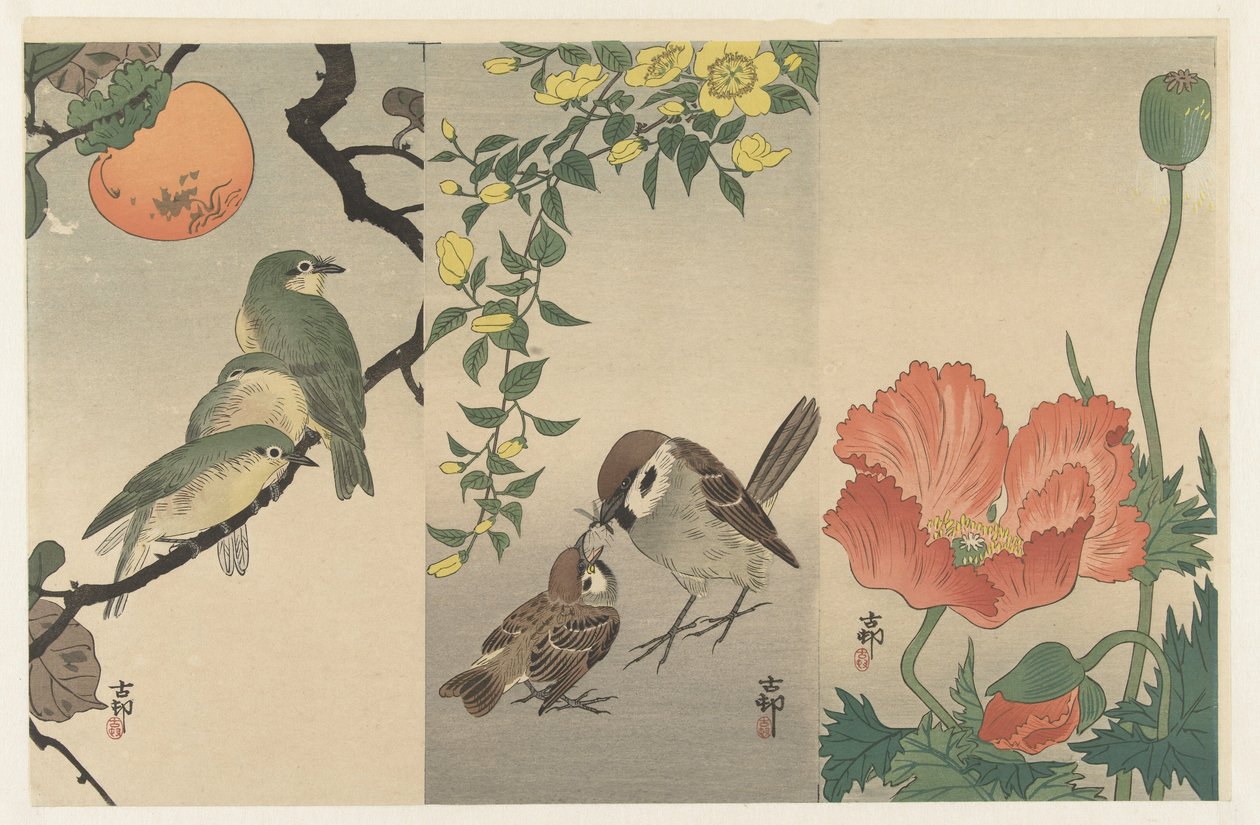 Fåglar och växter av Ohara Koson