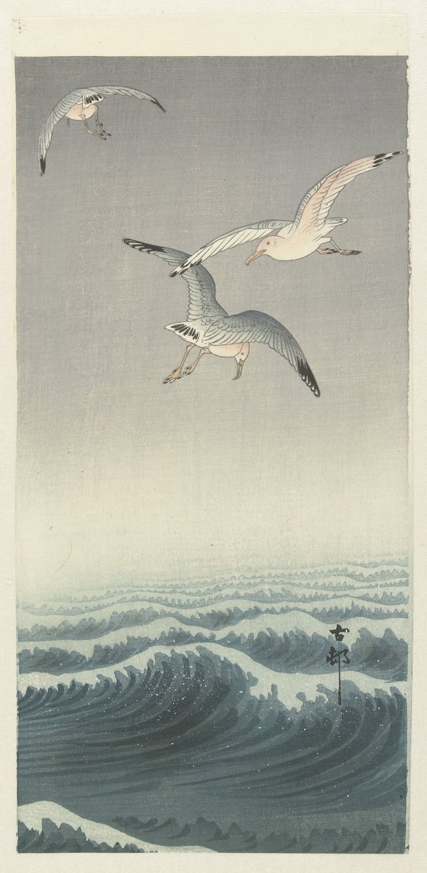 Tre måsar av Ohara Koson