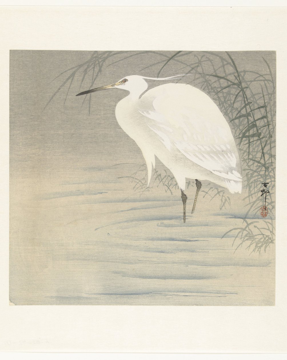 Lilla Egret av Ohara Koson