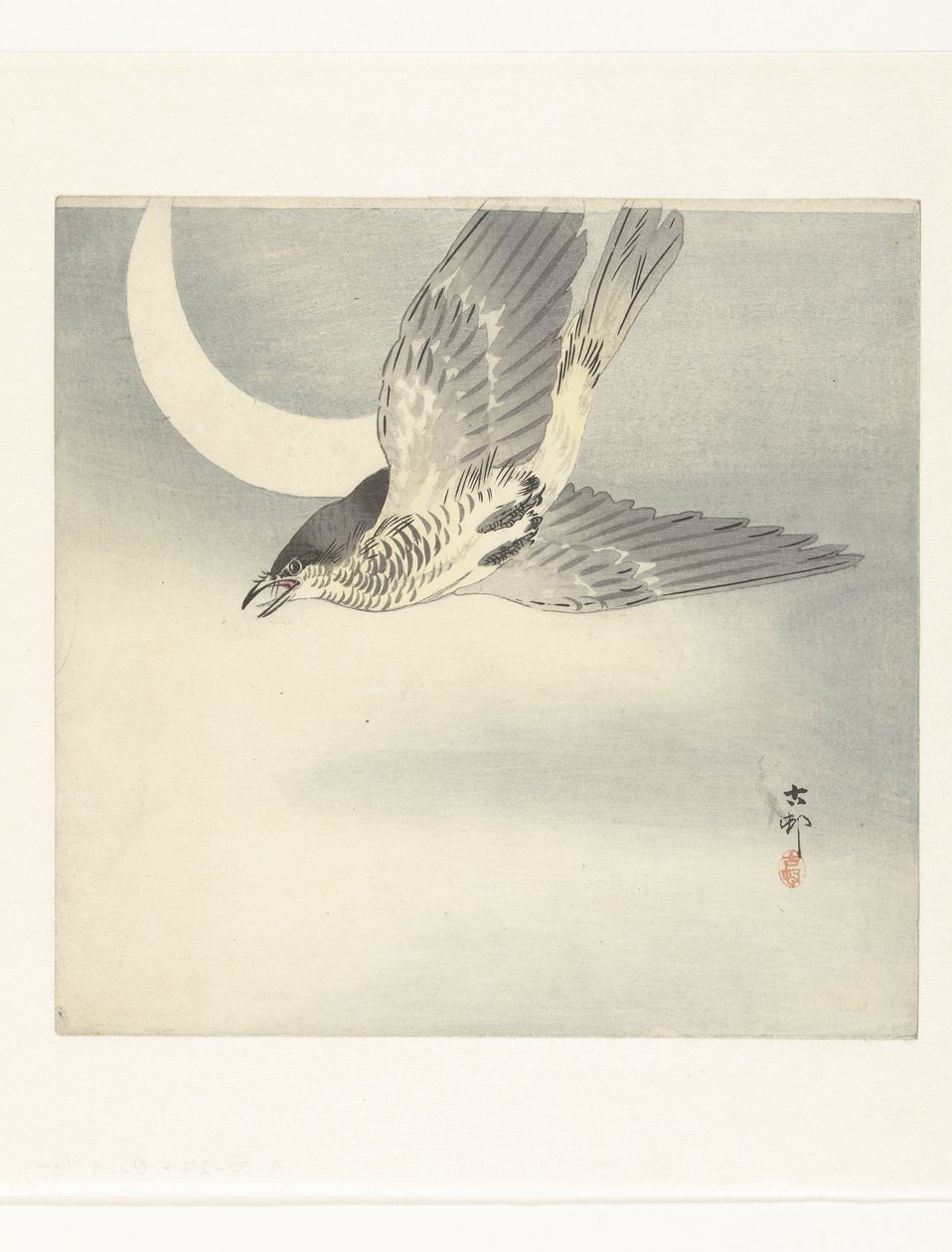 Gök vid halvmånen av Ohara Koson