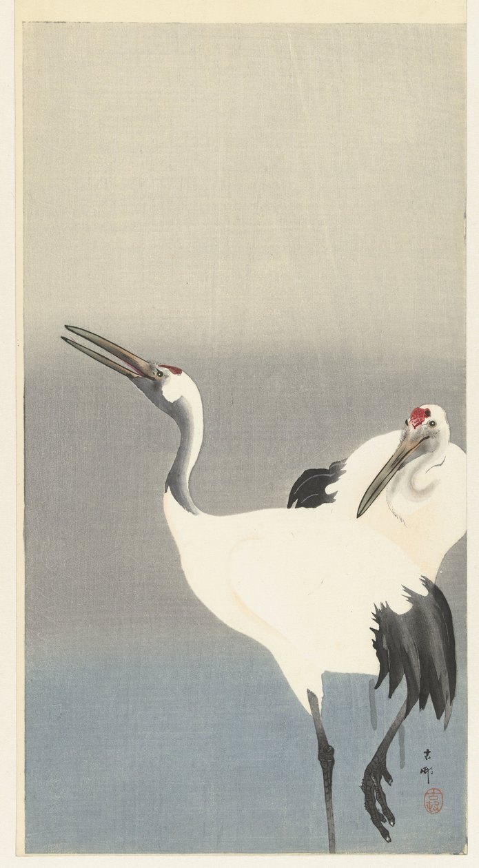 Två kranar av Ohara Koson