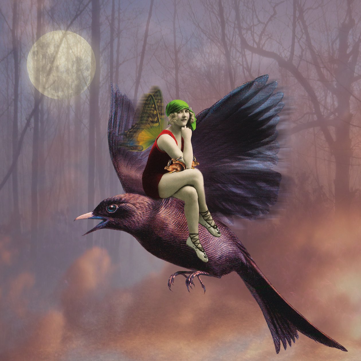 Flight, 2014, (digitalt collage) av Olga Snell